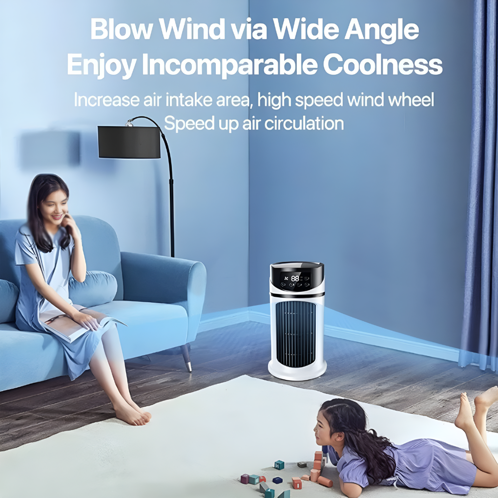 USB Desk Fan with 6 Speed Settings | 40W Moisturizing Mist | 29.5x15.5cm