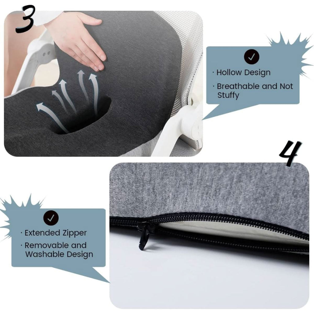 Ergonomic Memory Foam Seat Cushion for All-Day Posture Support