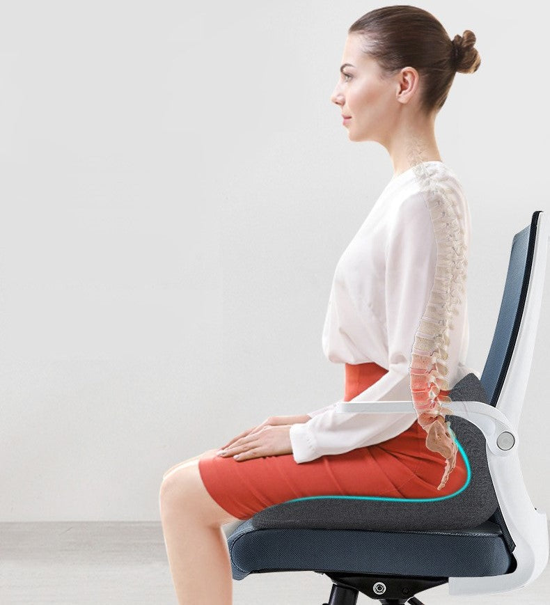 Orthopedic Seat Cushion with Memory Foam for Coccyx and Spine Support