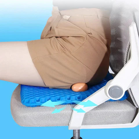 Cooling Gel Seat Cushion with Breathable Design for Pain Relief and Support