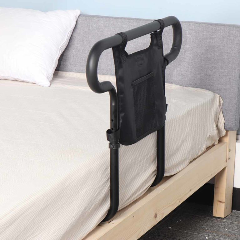 Safety Bed Rail for Seniors with Storage Pocket – Support for Independence