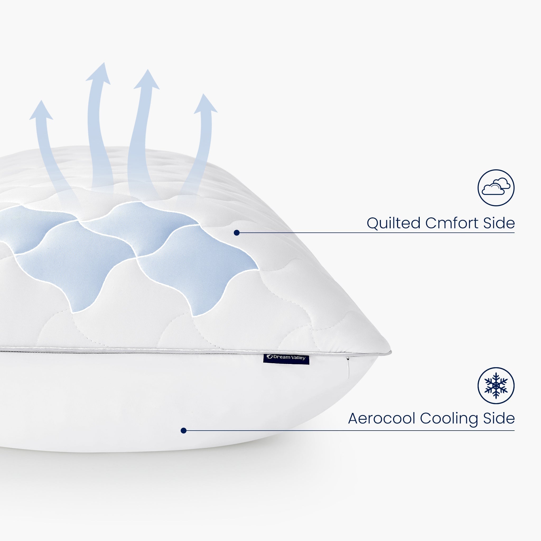 Adjustable Cooling Fabric Body Pillow for Pregnancy and Sleep Support