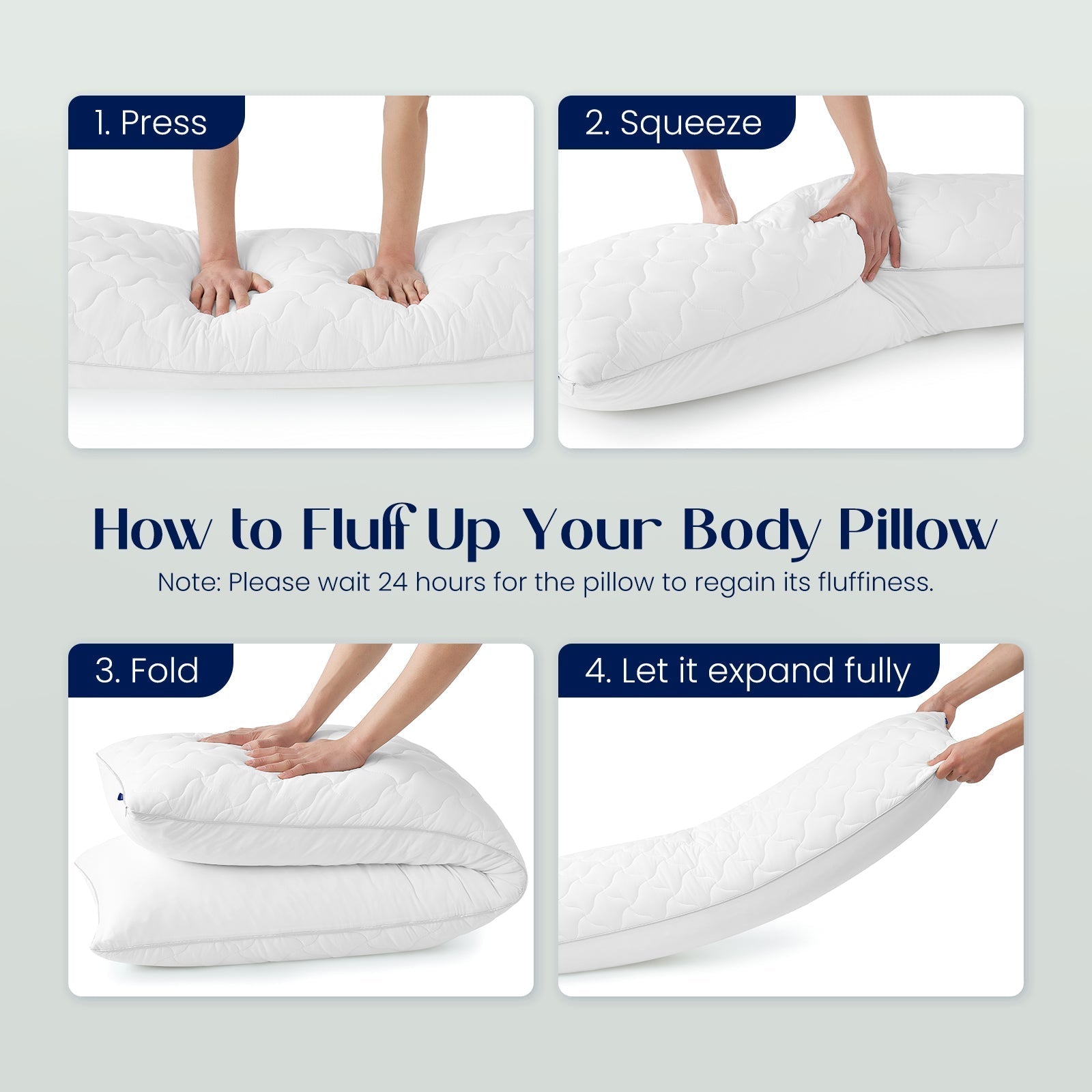 Adjustable Cooling Fabric Body Pillow for Pregnancy and Sleep Support