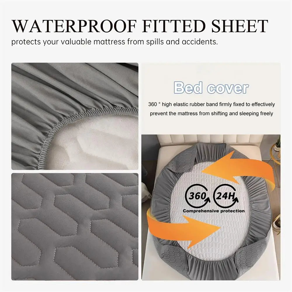 Waterproof Mattress Protector with Latex Layer - Soft Cotton Comfort