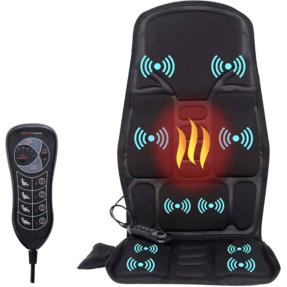 Heated Massage Cushion with Adjustable Settings – Ergonomic Comfort Design