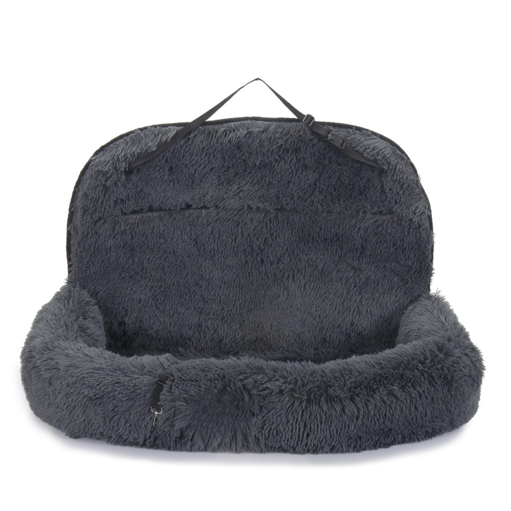 Pet Travel Bed with Memory Foam Cushion – 2-in-1 Comfort Design