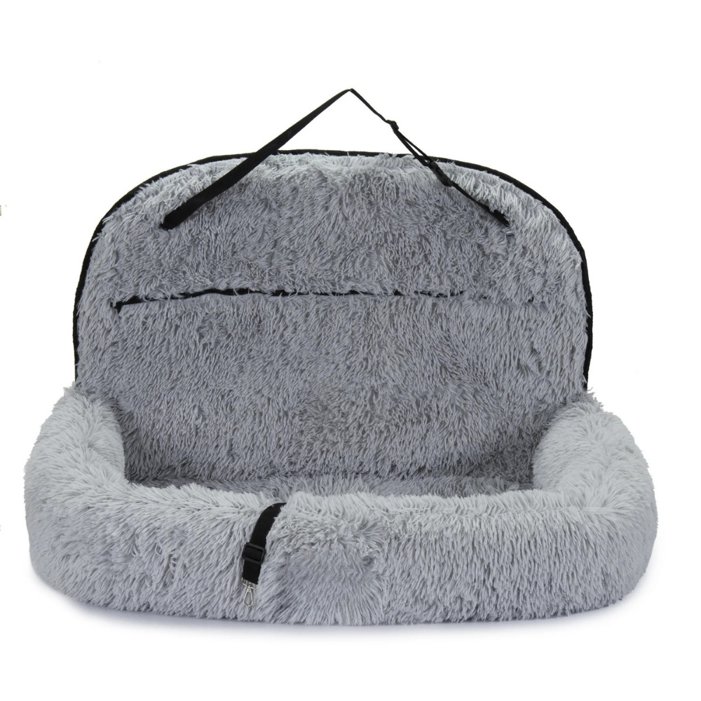 Pet Travel Bed with Memory Foam Cushion – 2-in-1 Comfort Design