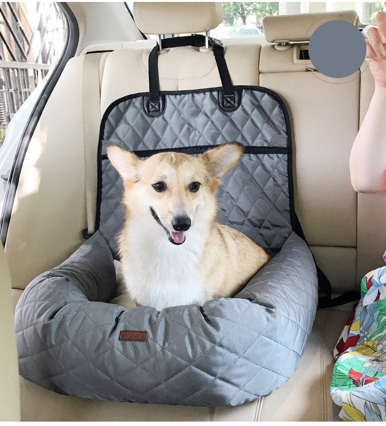 Dog Car Bed with Secure Design and Soft Padding for Travel Safety