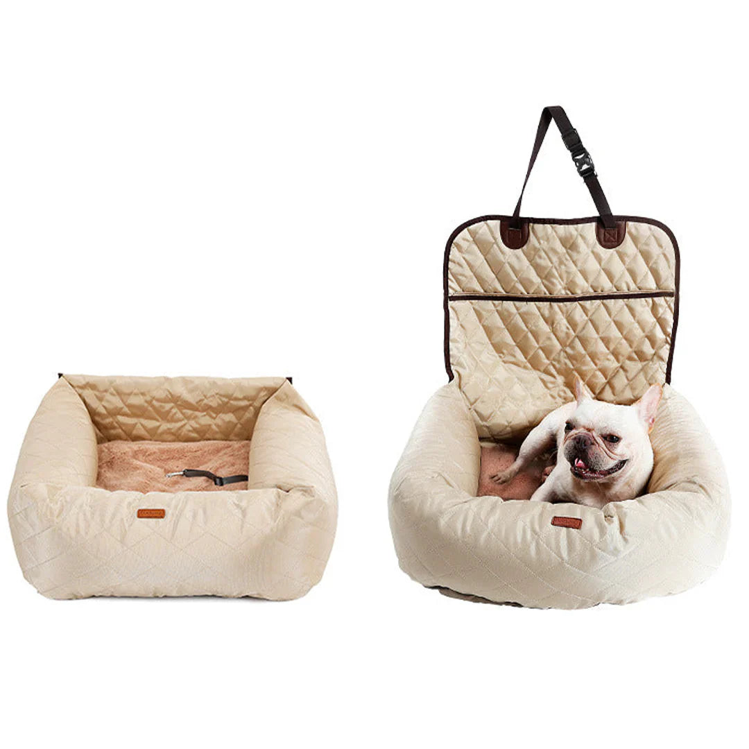Dog Car Bed with Secure Design and Soft Padding for Travel Safety