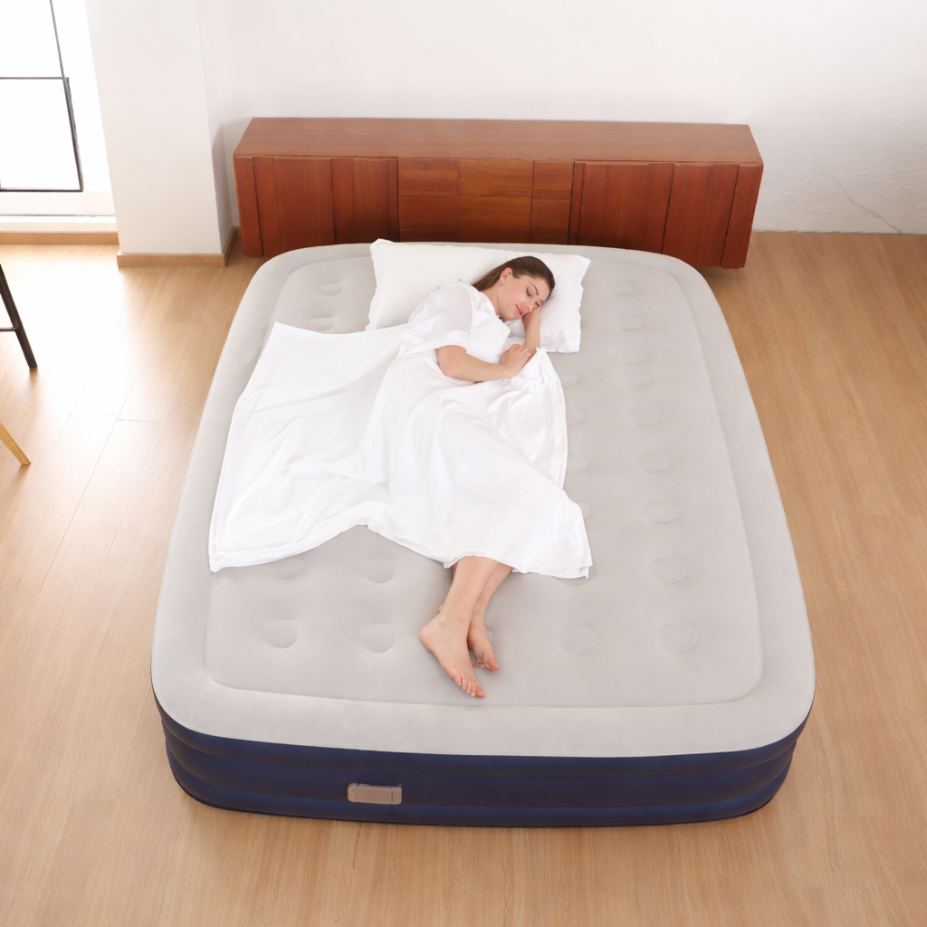 Self-Inflating Air Mattress with Built-in Pump – Double Thickness for Camping