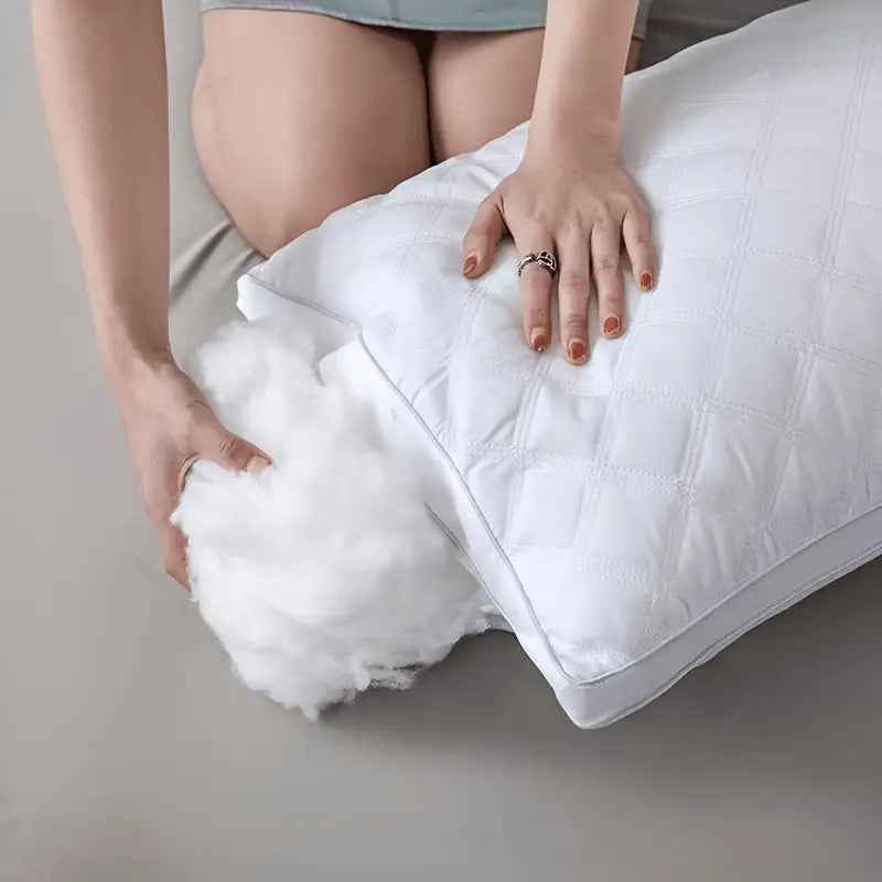 Hypoallergenic Pillow Set for Side & Back Sleepers - 2 Pack with 3D Cover