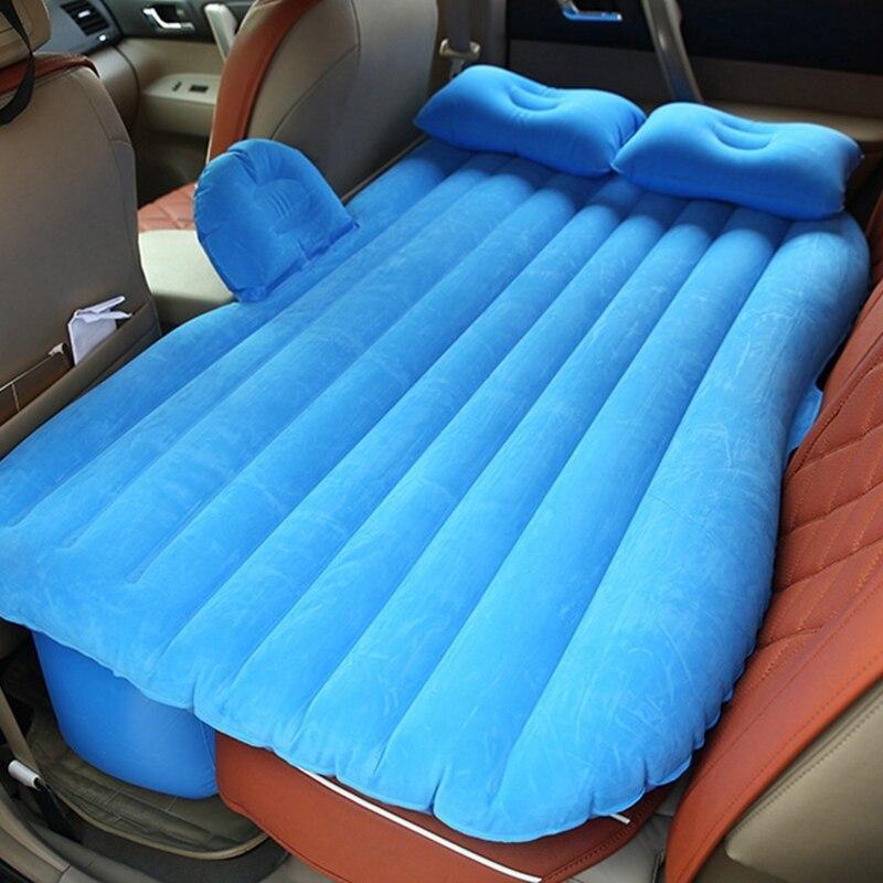 Inflatable Car Mattress with T-Support and Cushions for Travel and Camping