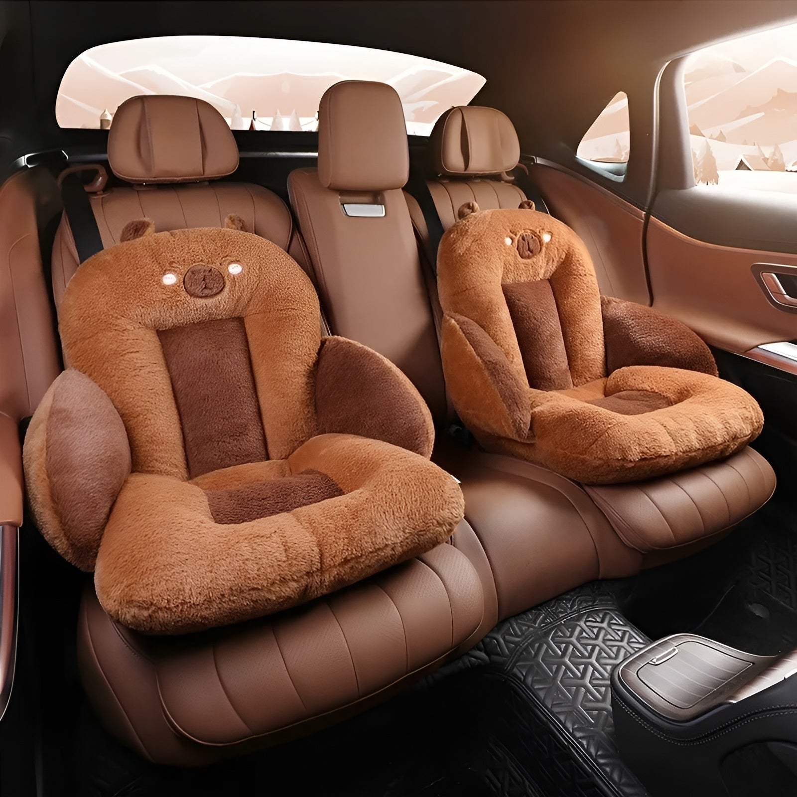 Cartoon-Themed Car Seat Cushion with Thick Padding for Home, Office, Vehicle