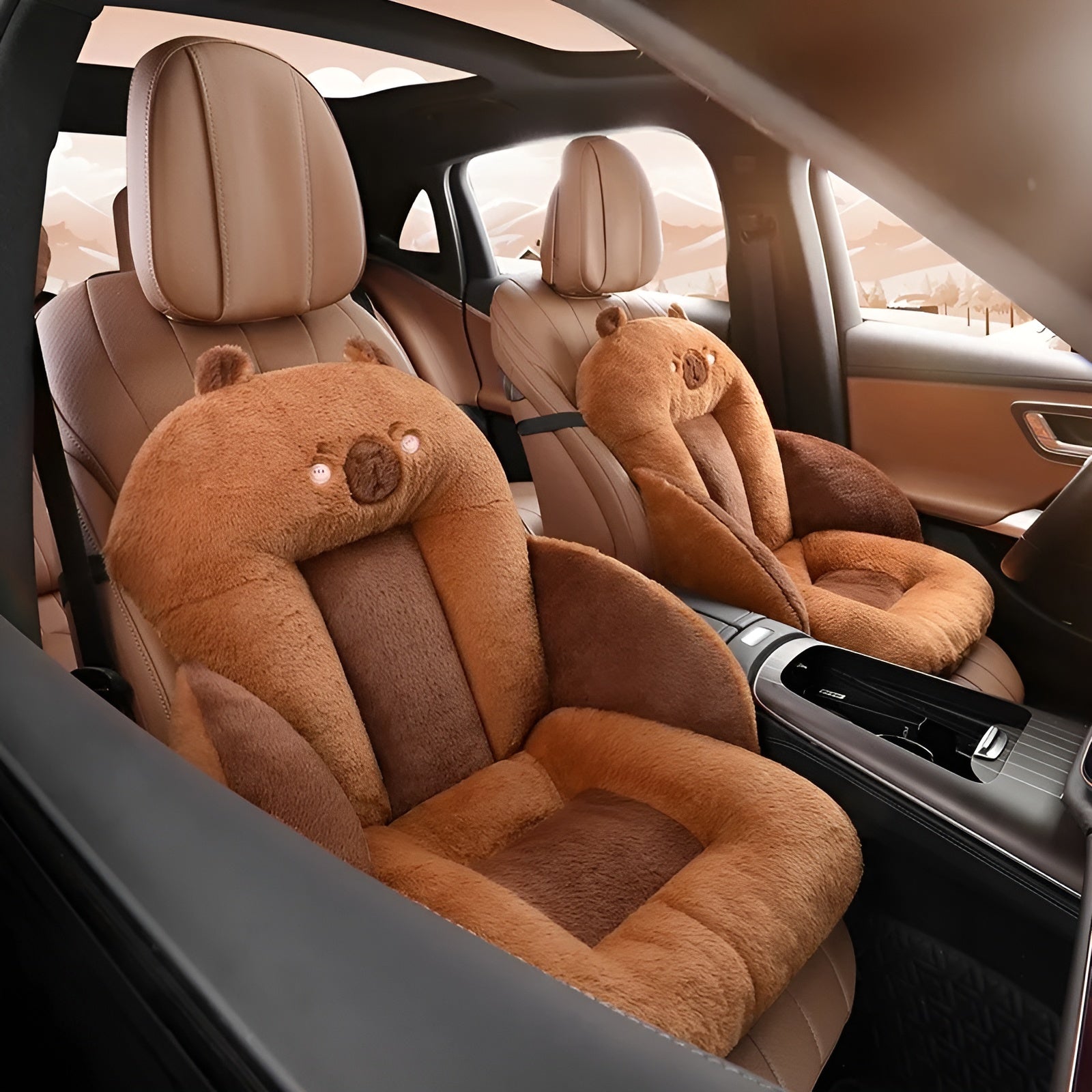 Cartoon-Themed Car Seat Cushion with Thick Padding for Home, Office, Vehicle