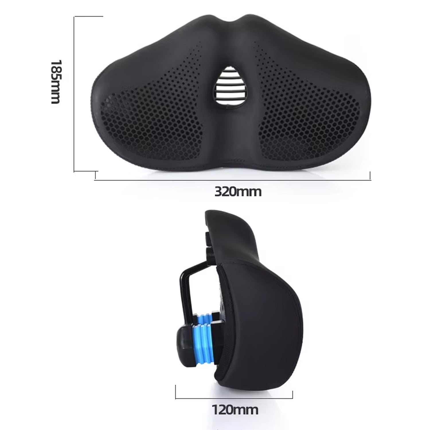 Oversized Noseless Bicycle Seat with Shock Absorption for Comfort