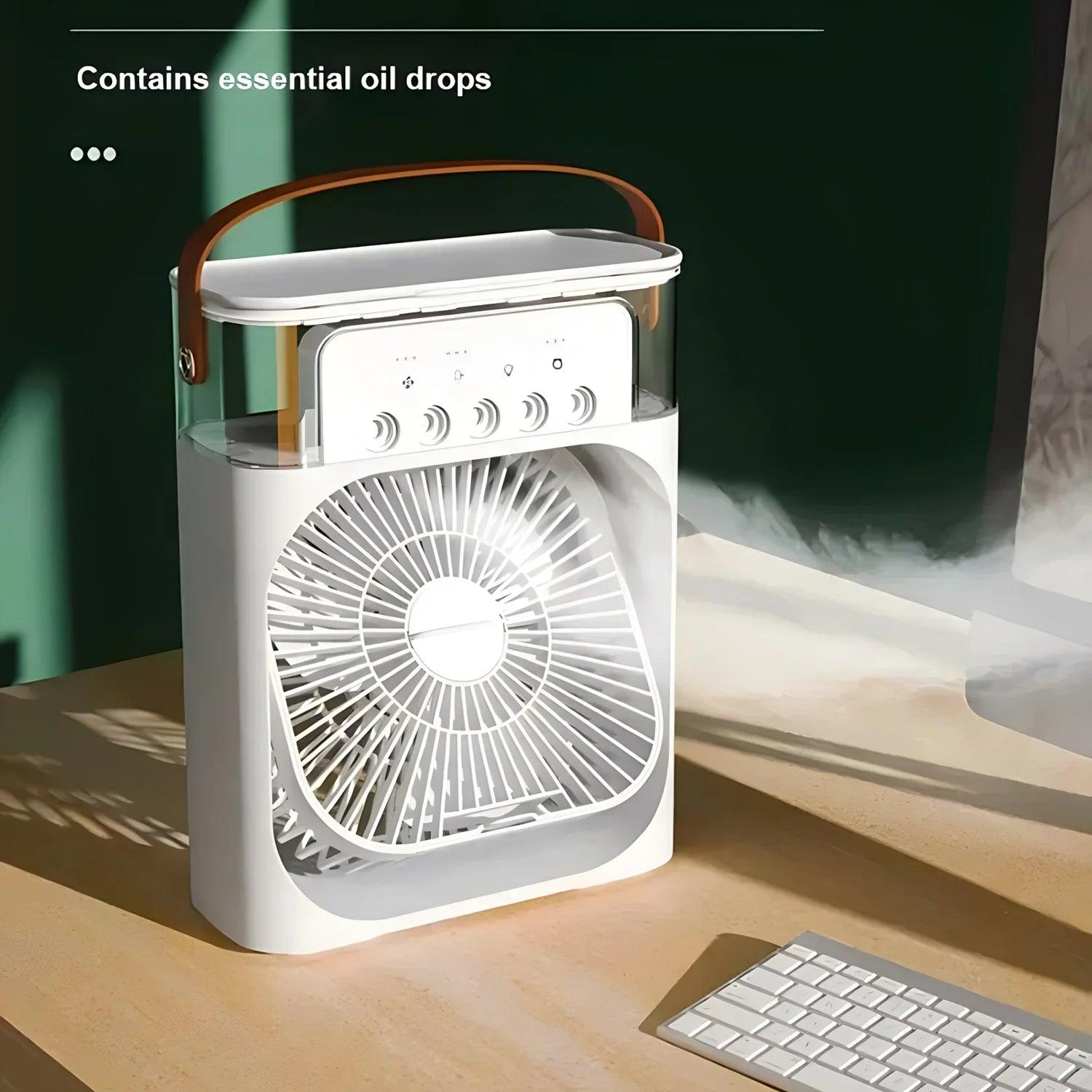 3-in-1 Portable Air Conditioner with LED Light and Humidifier