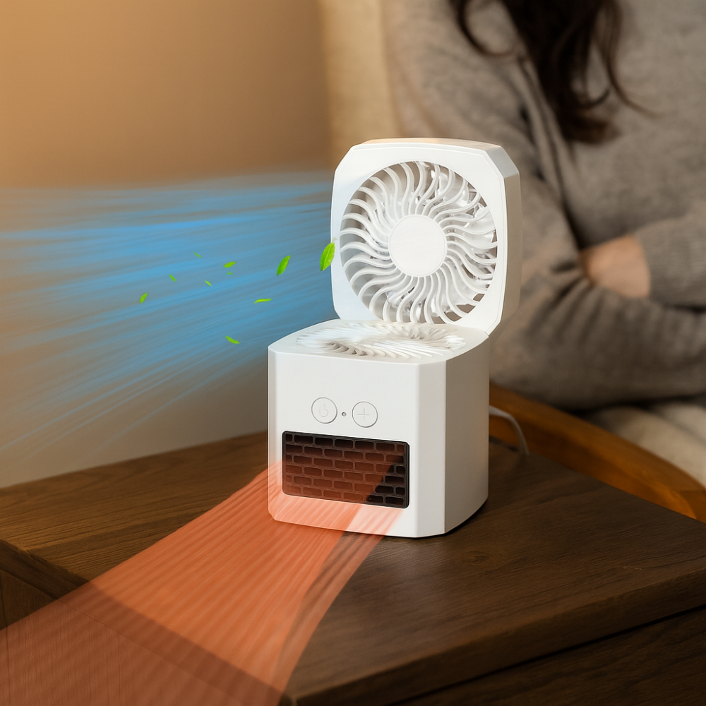 Energy-Efficient Fan Heater | Year-Round Comfort in a Compact Design