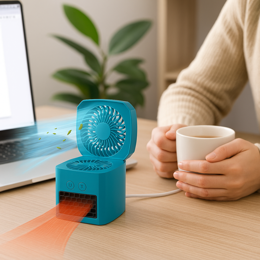 Energy-Efficient Fan Heater | Year-Round Comfort in a Compact Design
