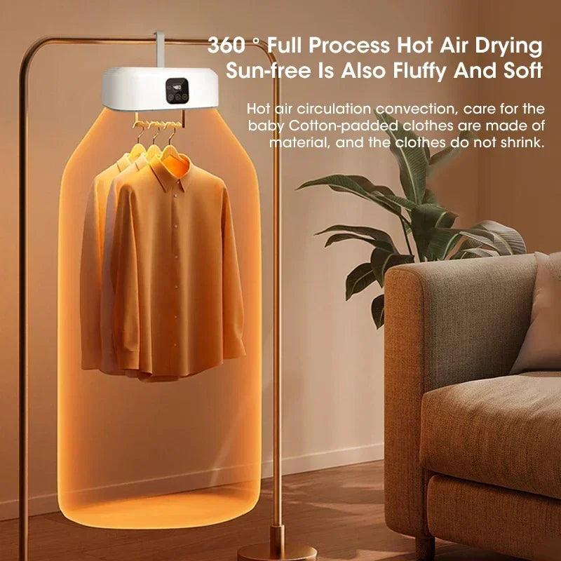 Portable Electric Clothes Dryer with Fast Drying Technology - Compact Design