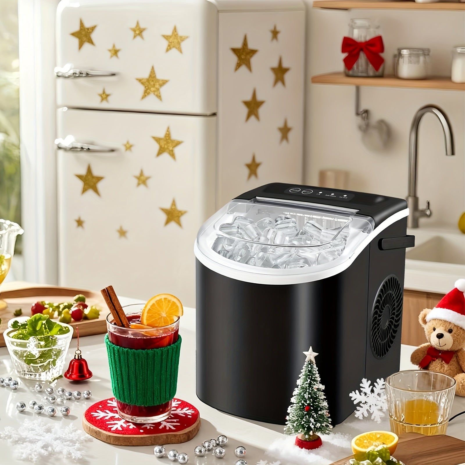 Portable Countertop Ice Machine – Fast Ice Production for Home & Office