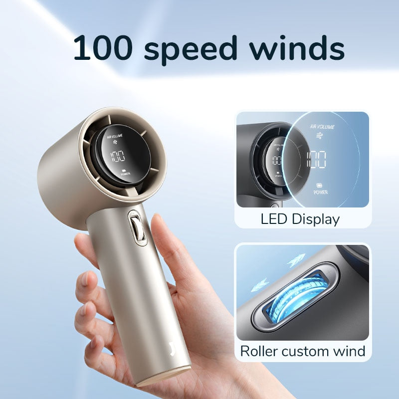 Handheld Mini Fan with Digital Screen – Portable Summer Cooling Device
