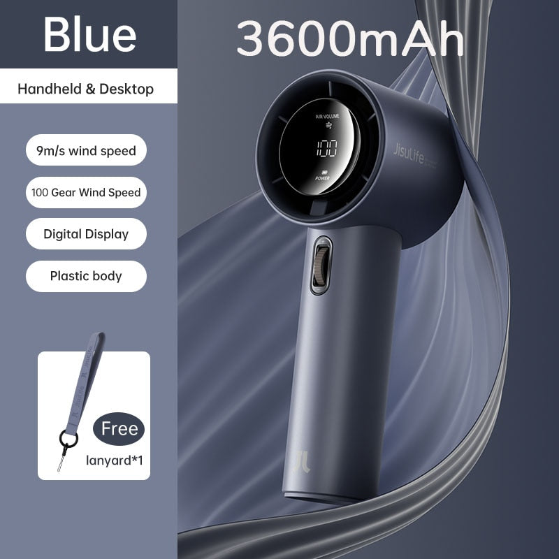 Handheld Mini Fan with Digital Screen – Portable Summer Cooling Device