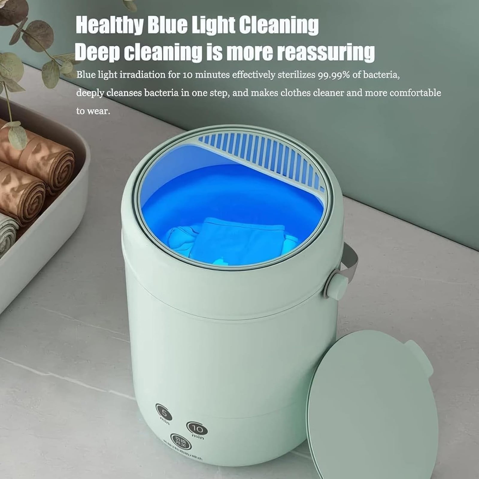 Portable Mini Washer with Fast Wash Settings | Ideal for Delicate Fabrics