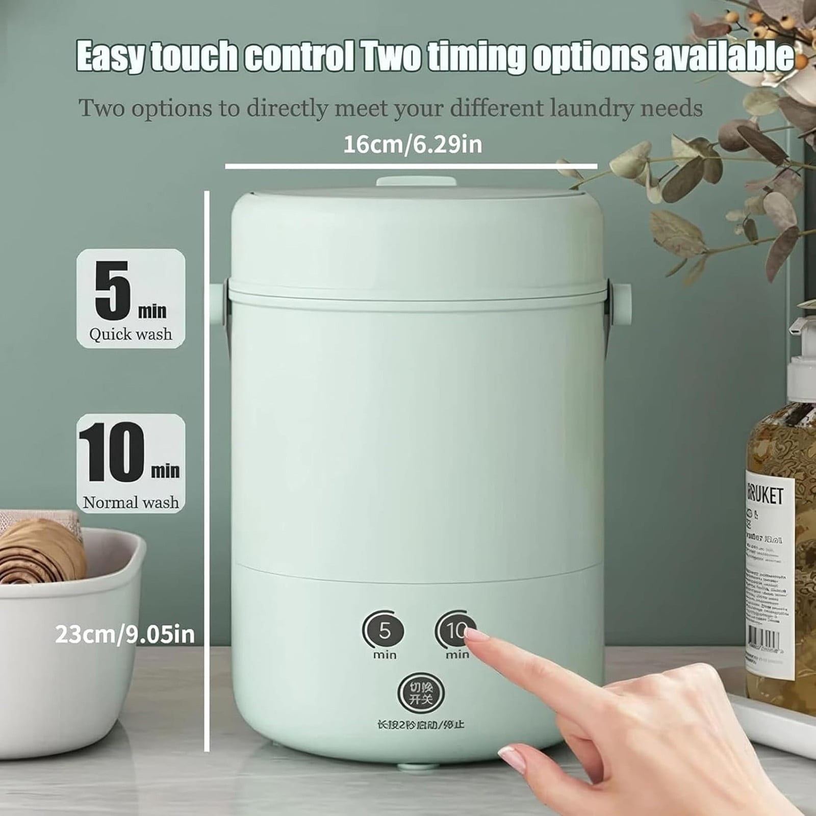 Portable Mini Washer with Fast Wash Settings | Ideal for Delicate Fabrics