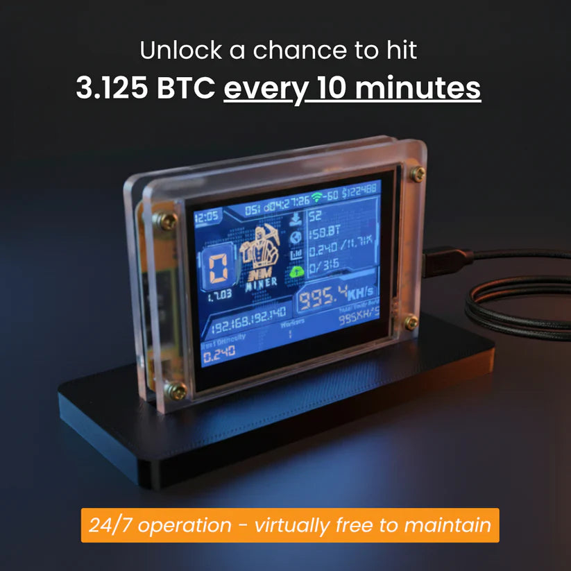 ESP32 Crypto Monitor with 2.8-Inch Screen for Efficient Mining Metrics