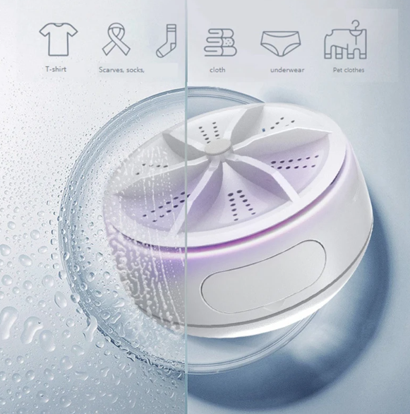 Portable Mini Washing Machine with Ultrasonic Technology for Versatile Cleaning