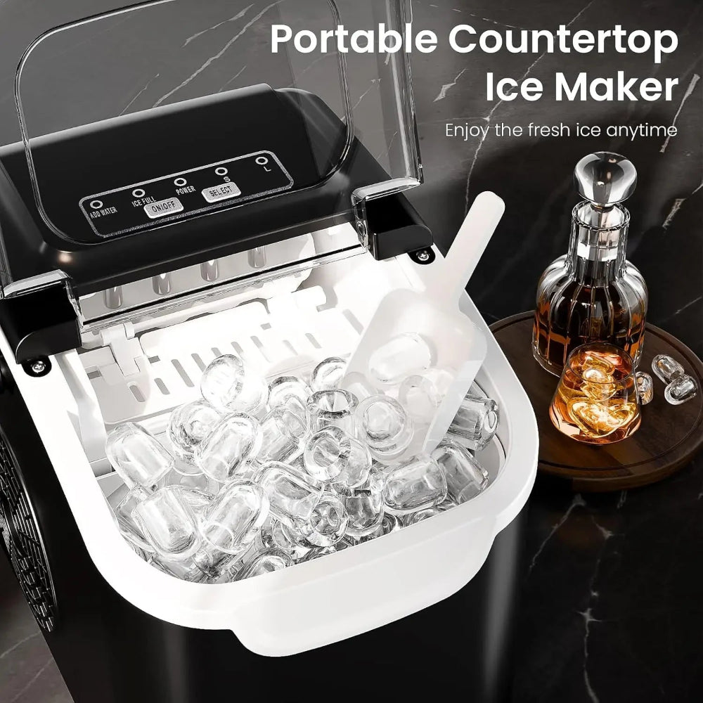 Portable Ice Machine for Countertops | Nugget Ice Maker with Self-Cleaning