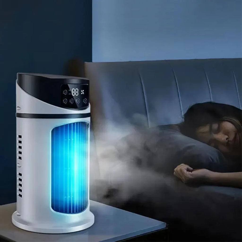 Portable Air Cooler with Humidifier – Compact Evaporative Fan for Comfort
