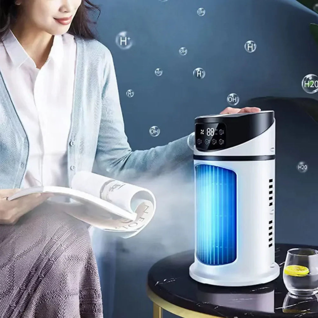 Portable Air Cooler with Humidifier – Compact Evaporative Fan for Comfort