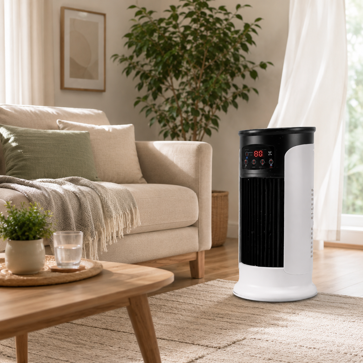 Portable Air Conditioner with Dehumidifier and Energy-Saving Features