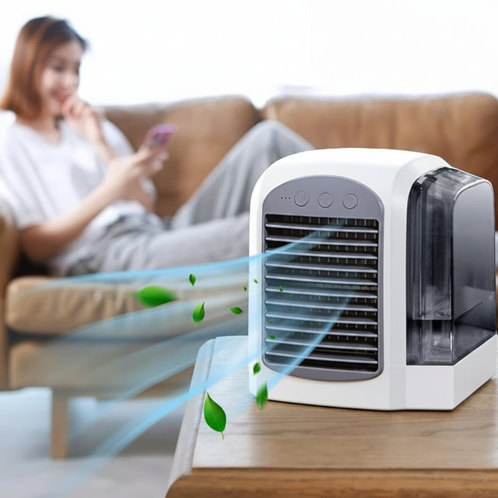 Personal Evaporative Air Cooler with Digital Screen – Space-Saving Fan