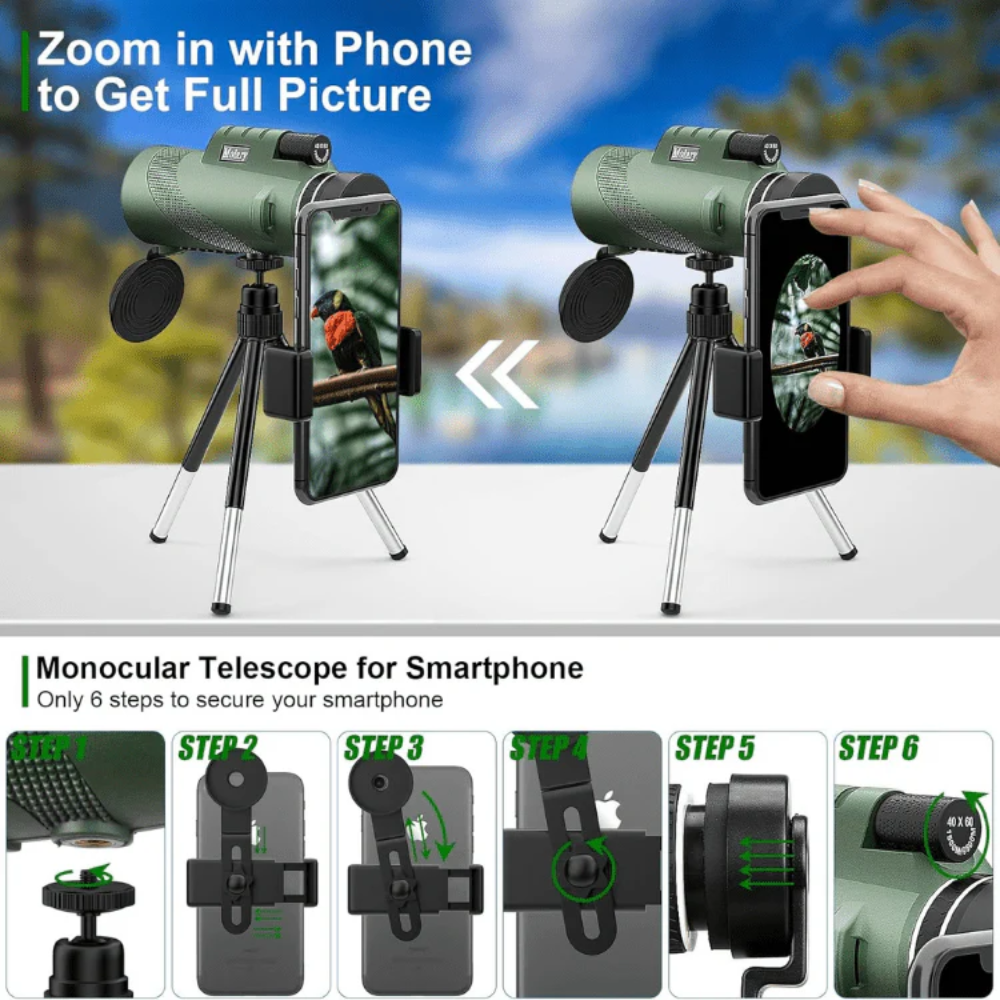 Portable Monocular for Bird Watching and Outdoor Adventures