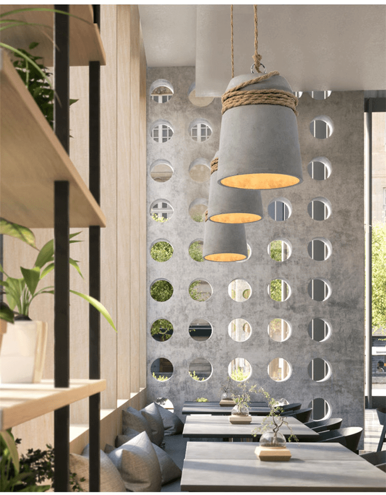 Taavita Pendant Light with Hemp Rope - Unique Single Head Lamp - Kitchen Island Hanging Light