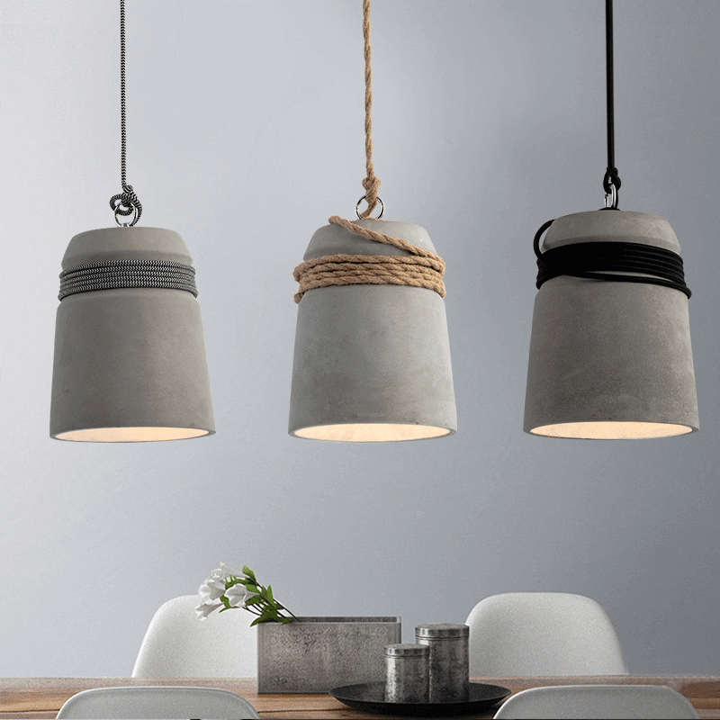 Taavita Pendant Light with Hemp Rope - Unique Single Head Lamp - Kitchen Island Hanging Light