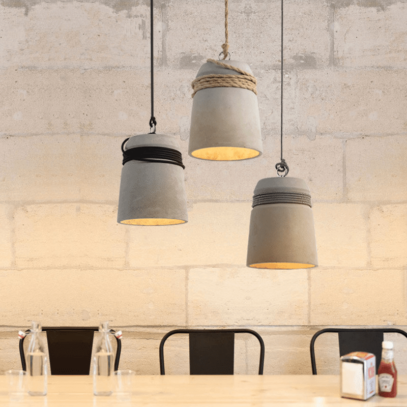 Taavita Pendant Light with Hemp Rope - Unique Single Head Lamp - Kitchen Island Hanging Light
