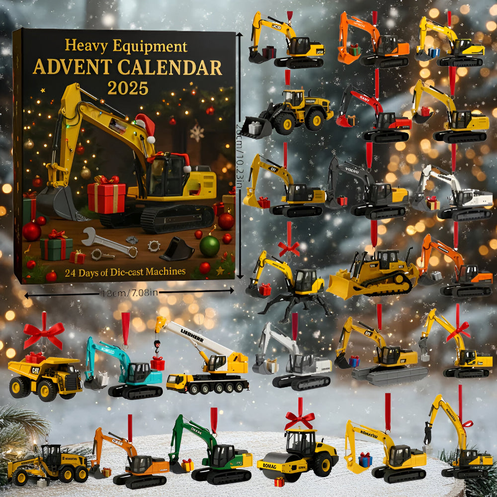 Festive Countdown with 24 Mini Construction Vehicles