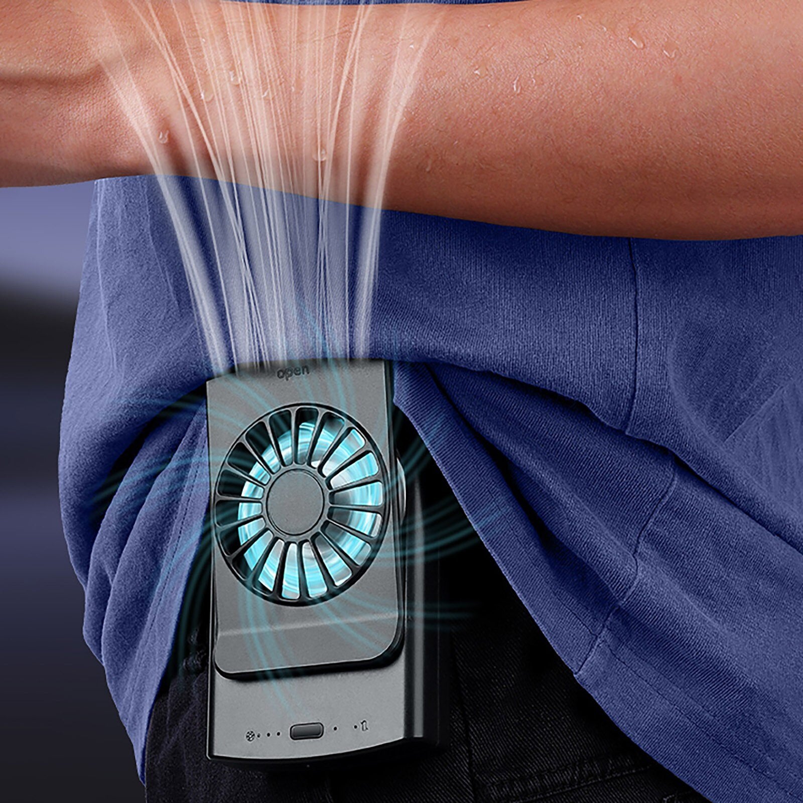 Hands-Free Bladeless Waist Fan – Portable Cooling for Warm Weather