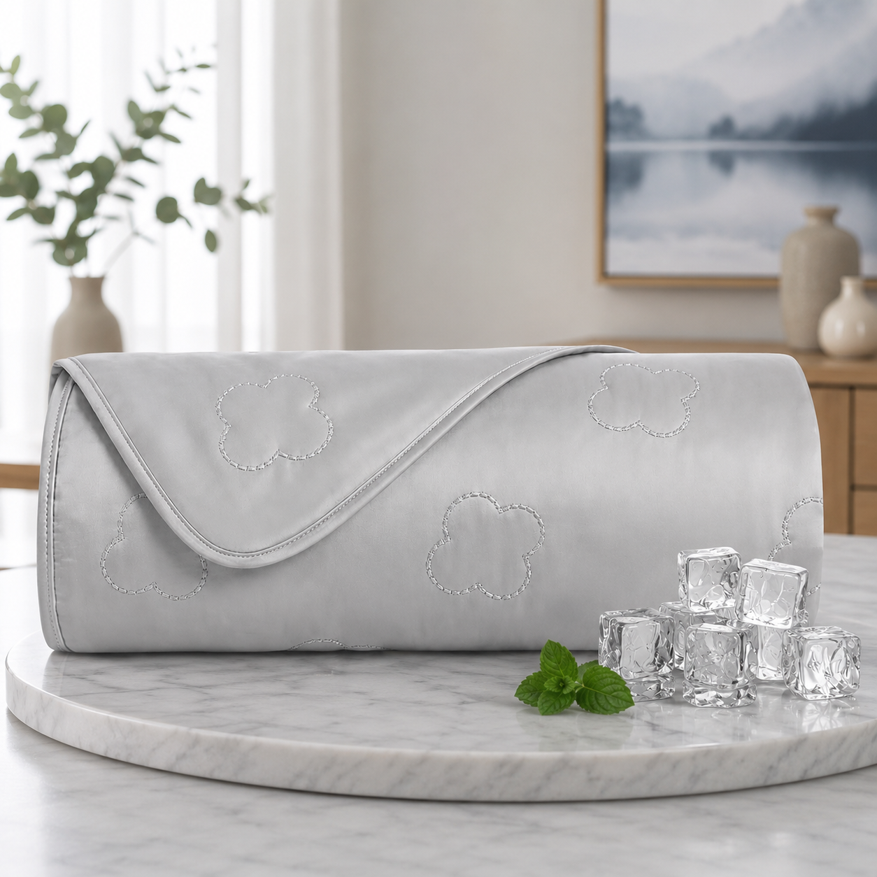 Lightweight Summer Cooling Blanket with Heat-Absorbing Material for Comfort