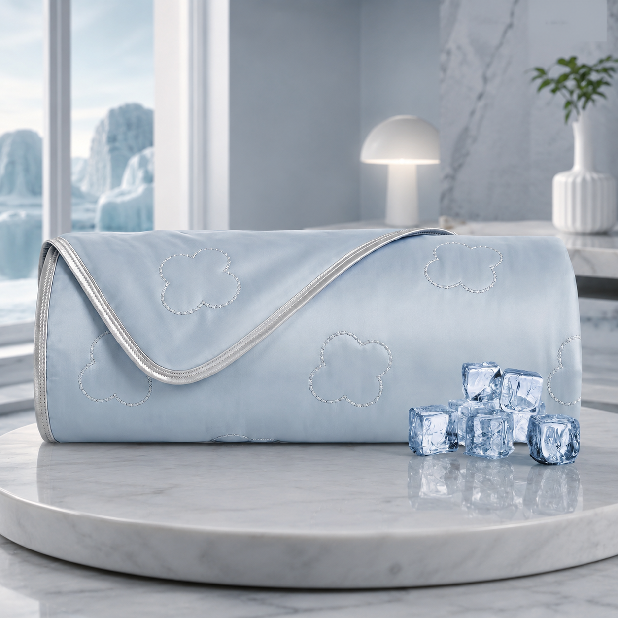 Lightweight Summer Cooling Blanket with Heat-Absorbing Material for Comfort