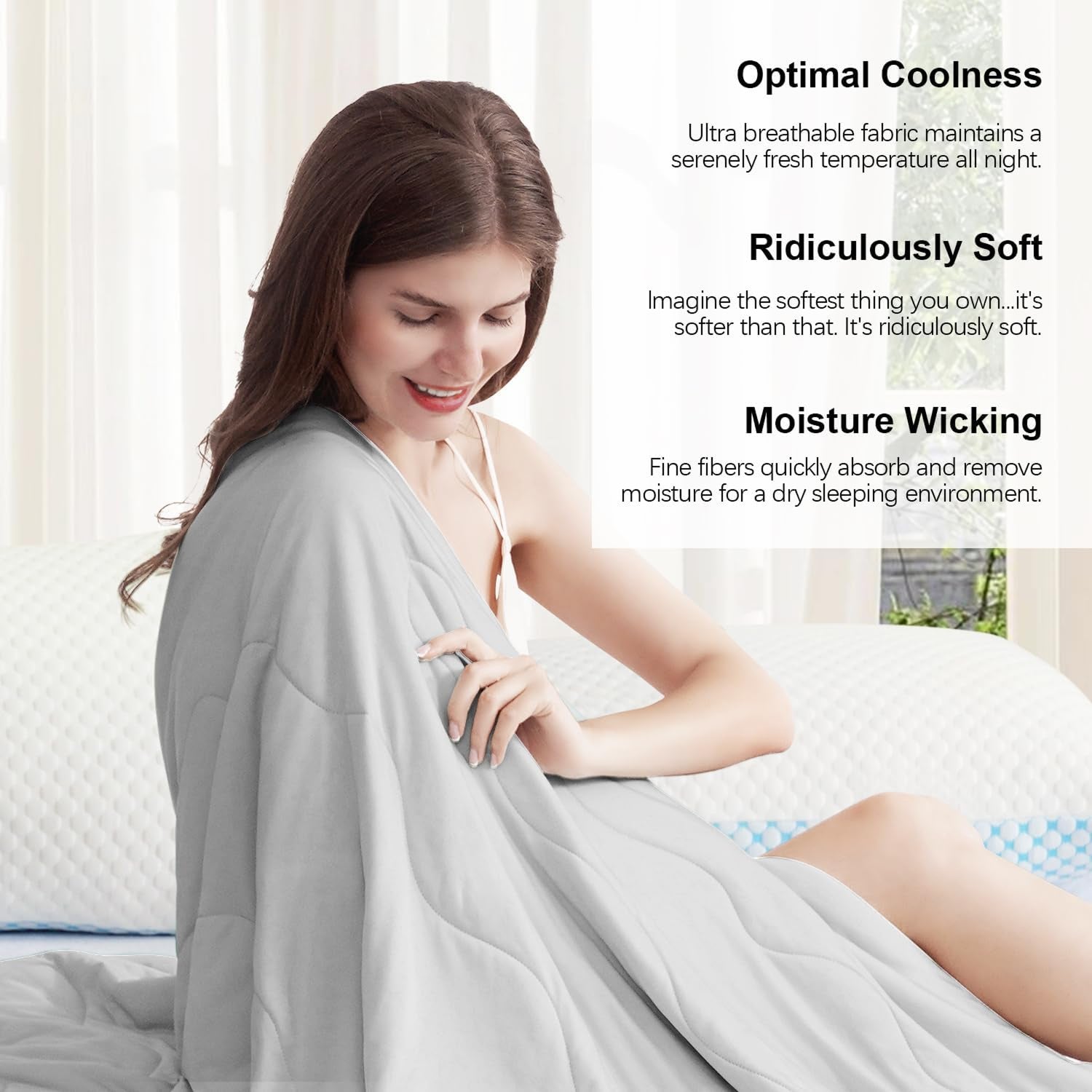 Dual-Sided Cooling Blanket - Q-Max Fabric for Hot Sleepers