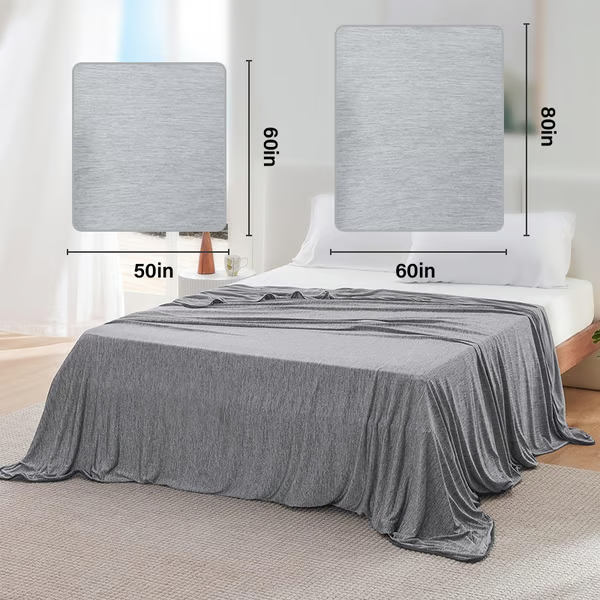 Lightweight Dual-Sided Cooling Blanket for Hot Sleepers and Night Sweats