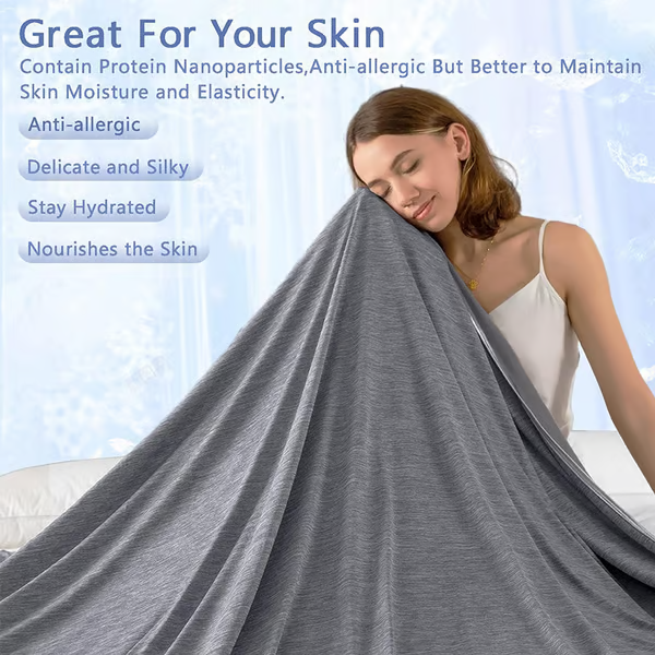 Lightweight Dual-Sided Cooling Blanket for Hot Sleepers and Night Sweats