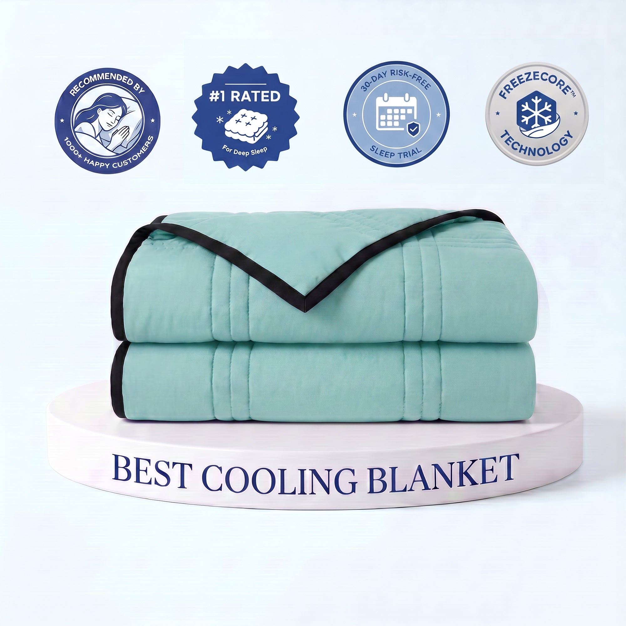 Breathable Ice-Infused Cooling Blanket for Comfortable Sleep