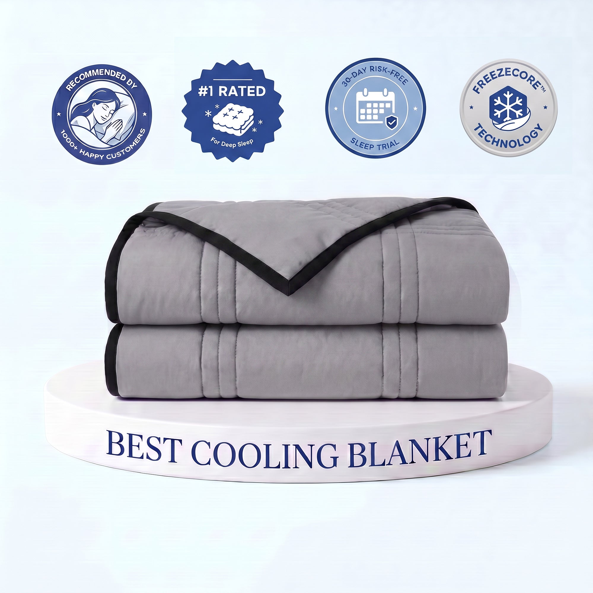 Breathable Ice-Infused Cooling Blanket for Comfortable Sleep