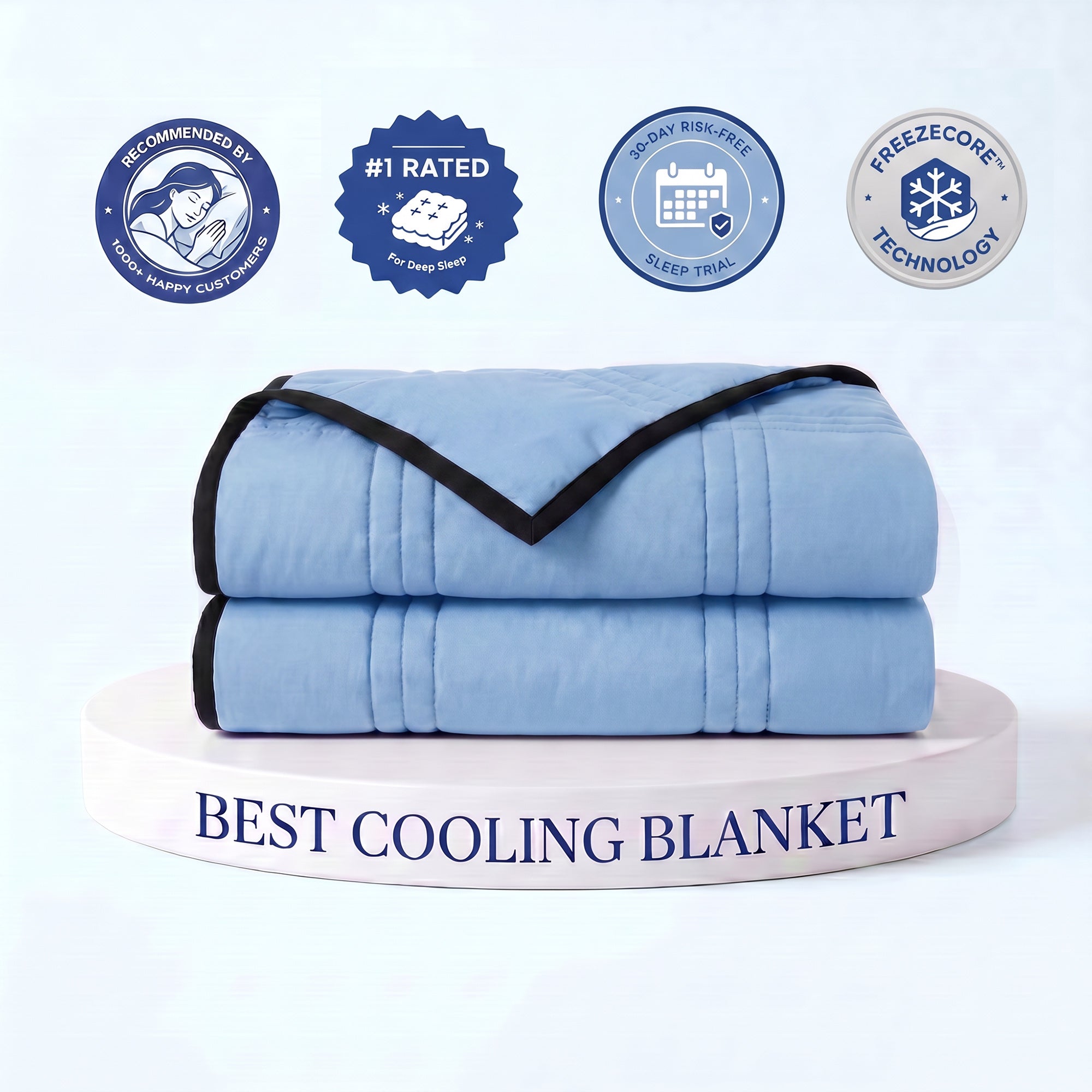 Breathable Ice-Infused Cooling Blanket for Comfortable Sleep