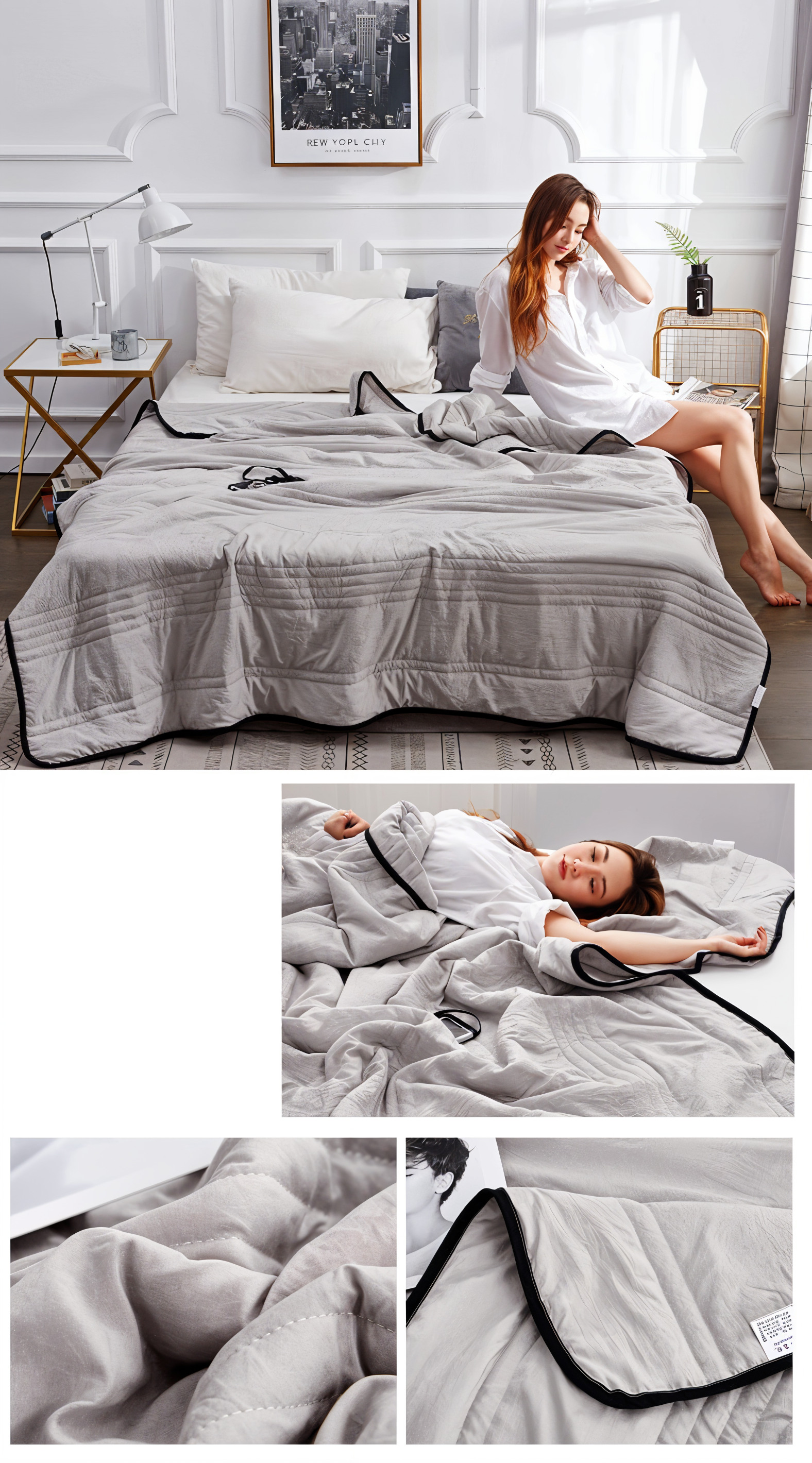 Lightweight Cooling Blanket with Breathable Fabric - Temperature Regulating for Sleep